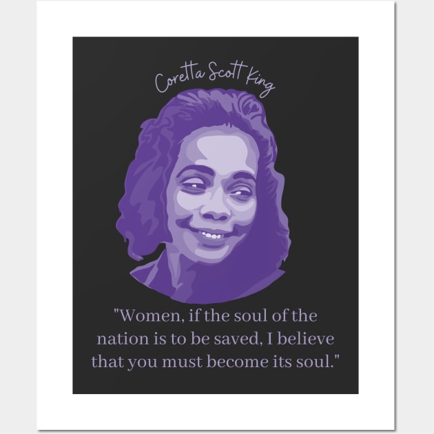 Coretta Scott King Portrait and Quote Wall Art by Slightly Unhinged